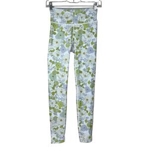 With High Waist Floral Print Reversible Pull On Leggings Small